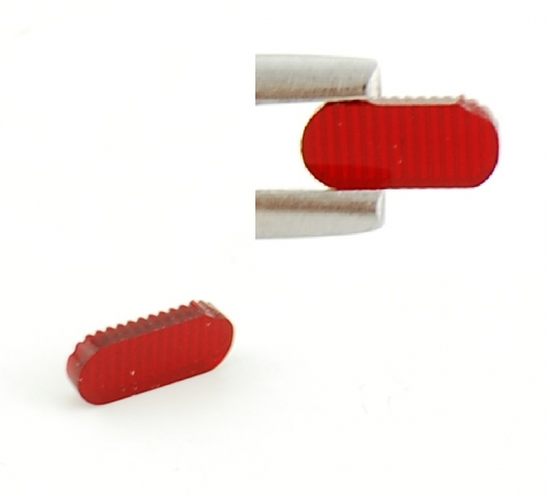 10x Streuscheibe rot oval 6x2.5x1mm