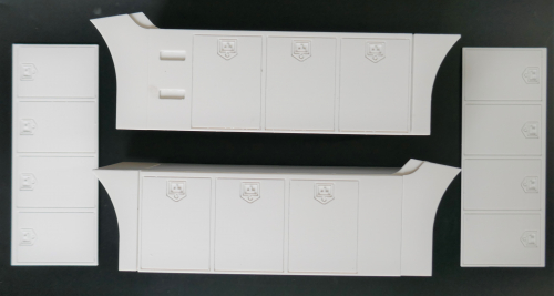 Actros 3-Achser Vollprofilstaukisten rechts + links 1:14