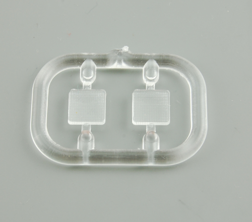 Ersatzglas klar eckig gerifffelt 7x7mm 1:14