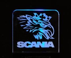 Acrylglas Scania + Beleuchtung  No. 02