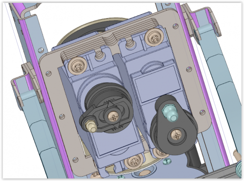 Servohalter Front fr 2 Servos 1:14