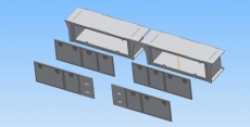 Scania 2-Achser Dnische Kisten rechts + links 1:14