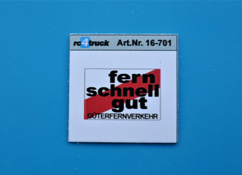 Fern-Schnell-Gut Schild Aufkleber