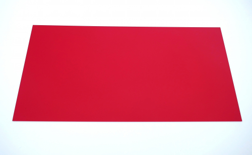 Acrylglas GS transparent farbig rot 590 x 290 x 2,0mm