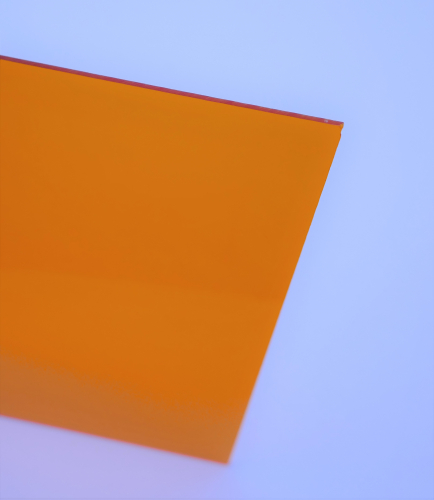 Acrylglas GS transparent farbig orange 590 x 290 x 2,0mm