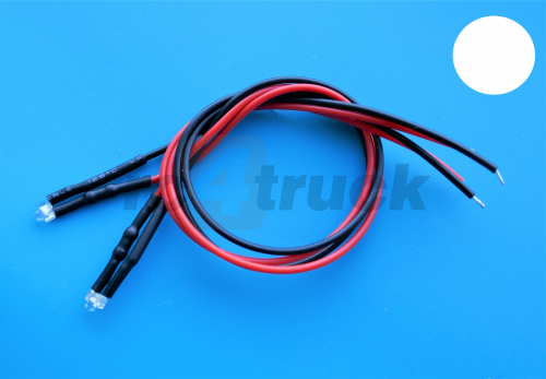 2 Stck 1,8mm LED weiss fertig verkabelt