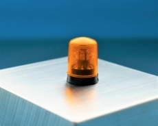 Rundumleuchte 7 LED orange geriffelt