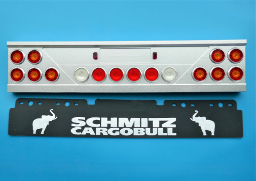 Trailer Alu Bumper LED Rcklicht rund 1:14