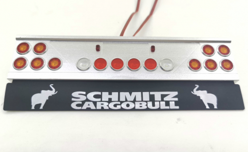Trailer Alu Bumper LED Rcklicht rund 1:14