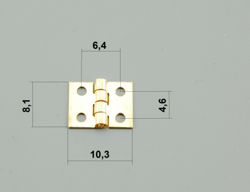 10 Stck Scharniere chrom 10x8mm