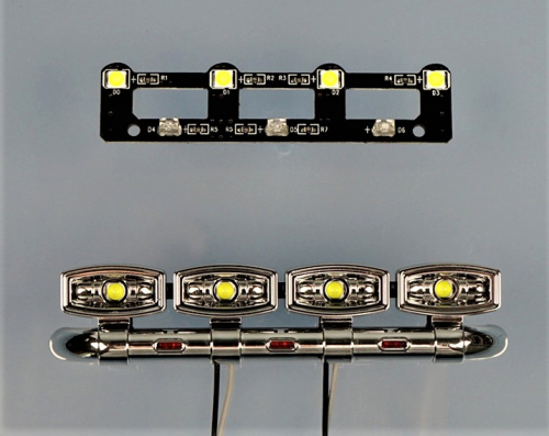 Scania 770S LED Zusatz Scheinwerfer Platine Front unten 1:14