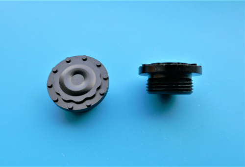 Alu Nabendeckel Front mit Gewinde 1:14
