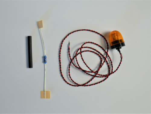 Rundumleuchte LED orange geriffelt rund 1:14 No.02