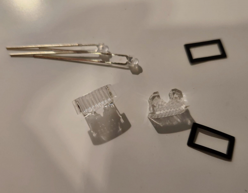 Seitenblinker f�r Kotfl�gel am Tamiya MB SK 1838 / 1850 beleuchtet 1:14