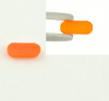 10x Streuscheibe orange oval 6x2.5x1mm