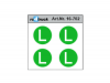 L Aufkleber lrmarm grn/weiss 4 Stck