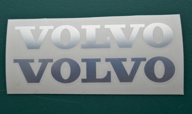 chrom Volvo Schriftzug Aufkleber Decal Tamiya Volvo