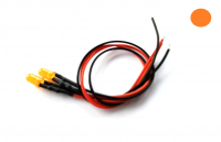 2 Stck 5,0mm LED orange diffus fertig verkabelt