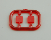 Ersatzglas rot eckig gerifffelt 7x7mm