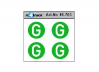 G Aufkleber geruscharm grn/weiss 4 Stck
