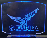 Leuchtschild gro Scania + Adler + Beleuchtung 1:14