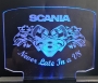 Leuchtschild gro Scania  V8 Kolben + Greif + Beleuchtung